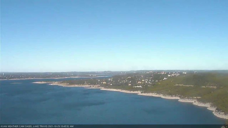 Lake Travis webcam, October 29, 2021 10:45 AM CT