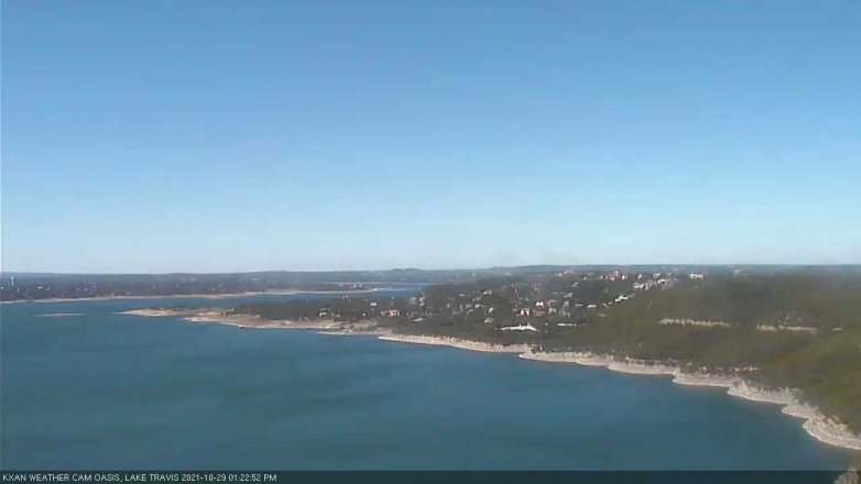 Lake Travis webcam, October 29, 2021 1:25 PM CT