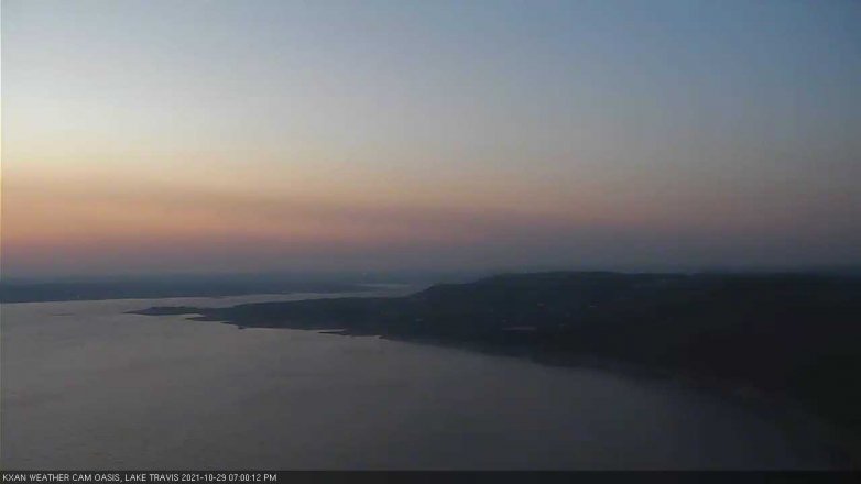 Lake Travis webcam, October 29, 2021 7:00 PM CT