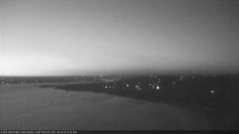Lake Travis webcam, October 29, 2021 7:25 PM CT