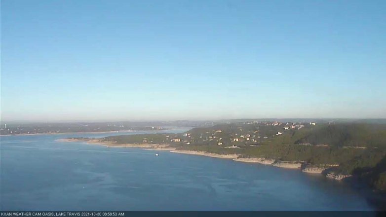 Lake Travis webcam, October 30, 2021 9:00 AM CT