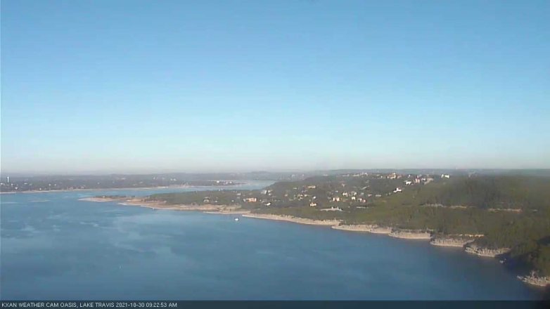 Lake Travis webcam, October 30, 2021 9:25 AM CT