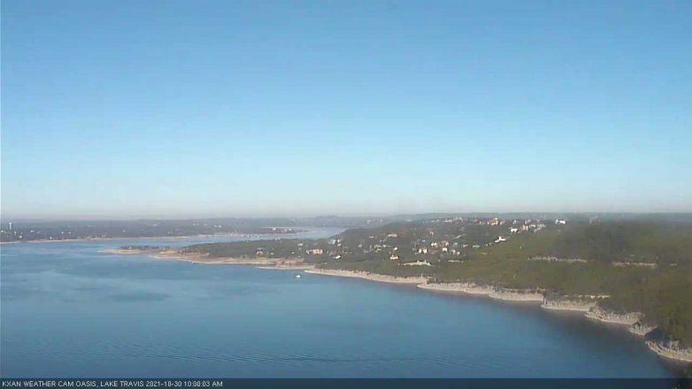 Lake Travis webcam, October 30, 2021 10:00 AM CT