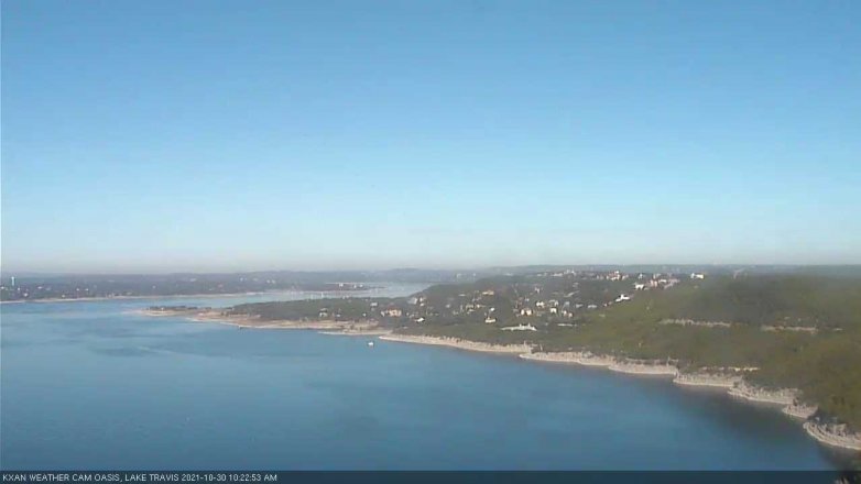 Lake Travis webcam, October 30, 2021 10:25 AM CT