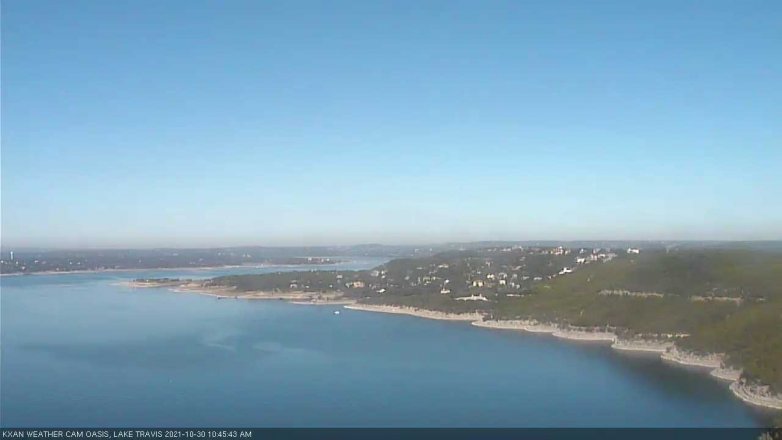 Lake Travis webcam, October 30, 2021 10:45 AM CT