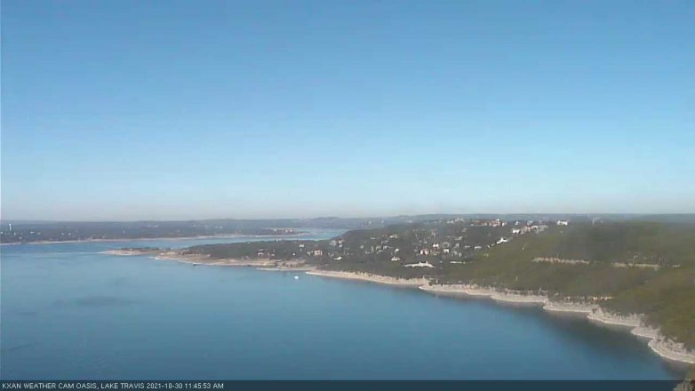 Lake Travis webcam, October 30, 2021 11:45 AM CT