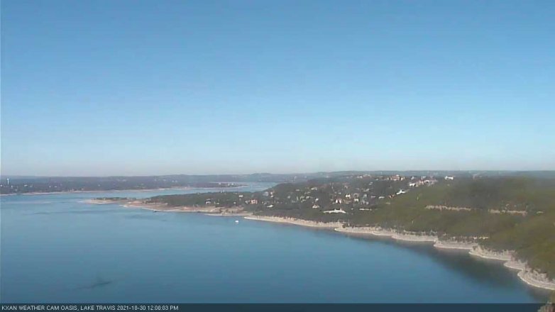 Lake Travis webcam, October 30, 2021 12:00 PM CT