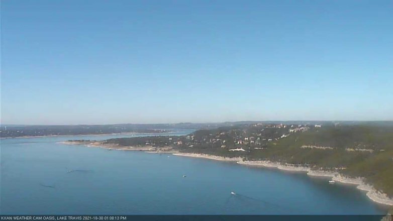 Lake Travis webcam, October 30, 2021 1:00 PM CT