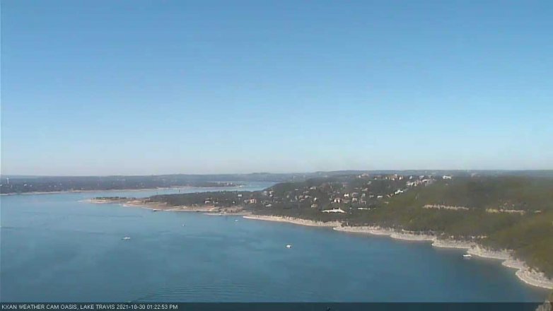 Lake Travis webcam, October 30, 2021 1:25 PM CT