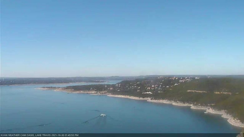 Lake Travis webcam, October 30, 2021 1:45 PM CT