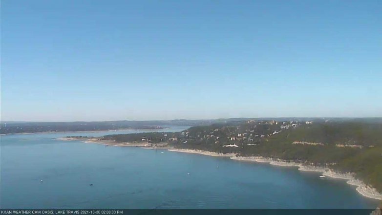 Lake Travis webcam, October 30, 2021 2:00 PM CT
