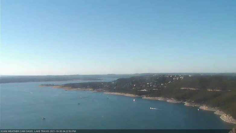 Lake Travis webcam, October 30, 2021 4:25 PM CT