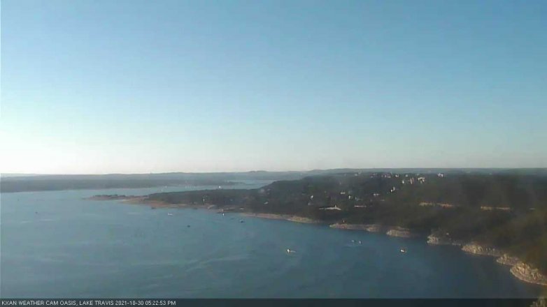 Lake Travis webcam, October 30, 2021 5:25 PM CT