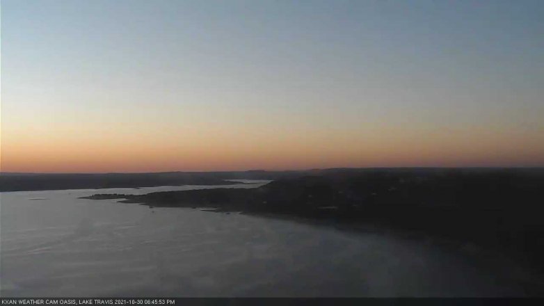 Lake Travis webcam, October 30, 2021 6:45 PM CT