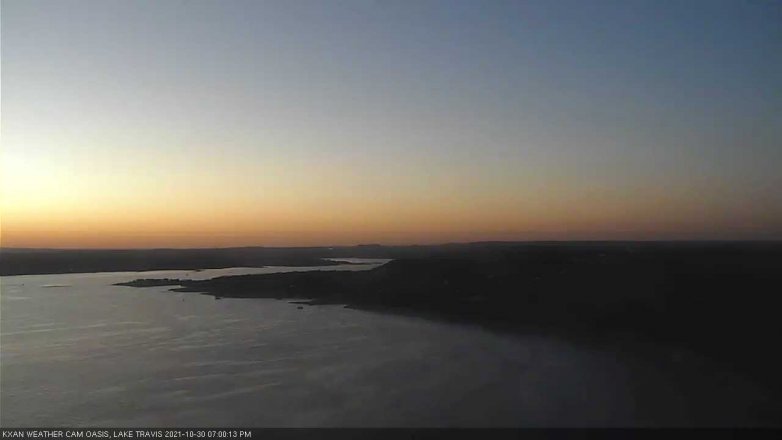 Lake Travis webcam, October 30, 2021 7:00 PM CT