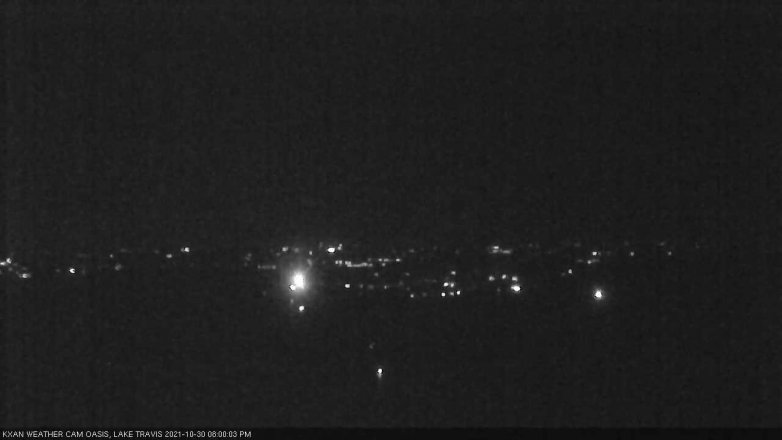 Lake Travis webcam, October 30, 2021 8:00 PM CT
