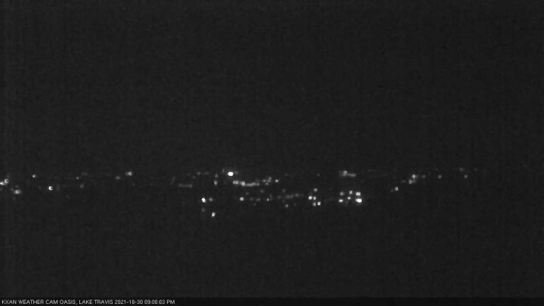 Lake Travis webcam, October 30, 2021 9:00 PM CT