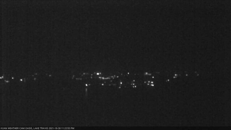 Lake Travis webcam, October 30, 2021 11:25 PM CT