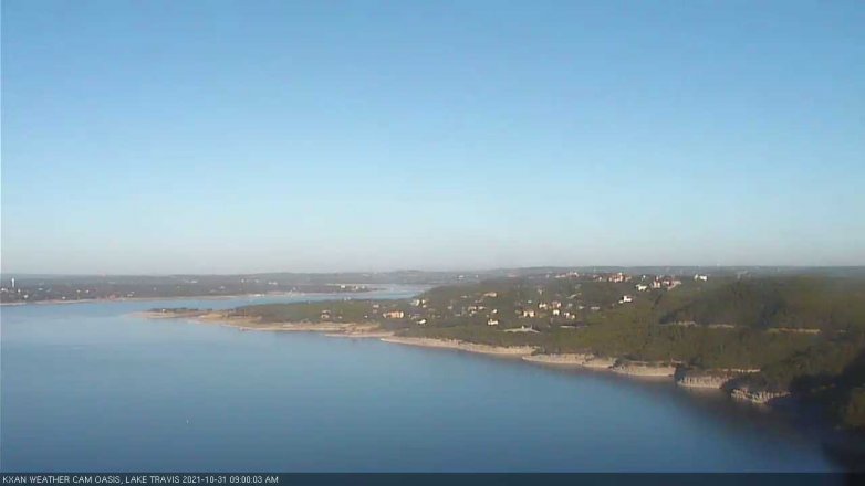 Lake Travis webcam, October 31, 2021 9:00 AM CT