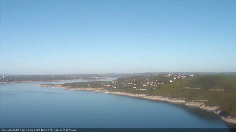 Lake Travis webcam, October 31, 2021 9:45 AM CT