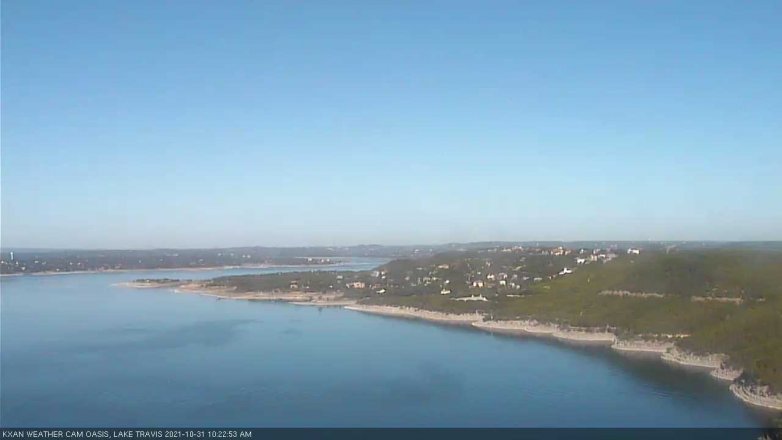 Lake Travis webcam, October 31, 2021 10:25 AM CT