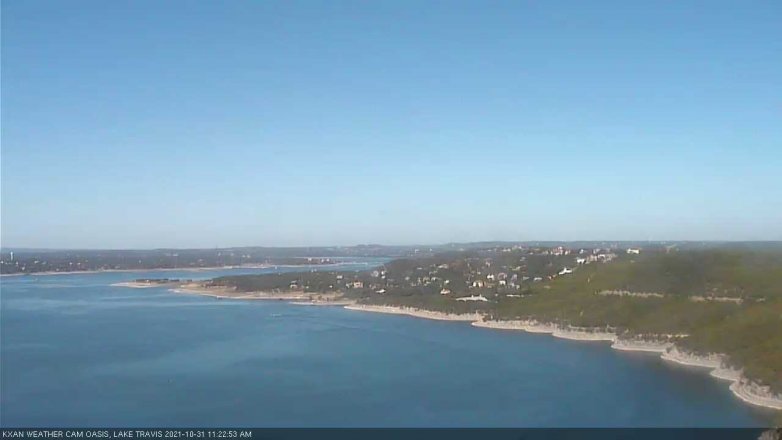 Lake Travis webcam, October 31, 2021 11:25 AM CT