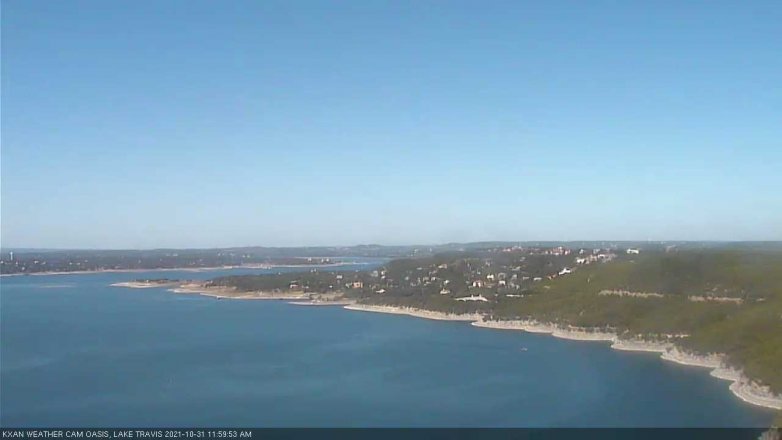 Lake Travis webcam, October 31, 2021 12:00 PM CT