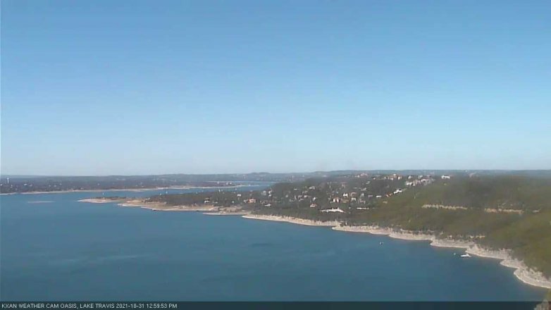 Lake Travis webcam, October 31, 2021 1:00 PM CT