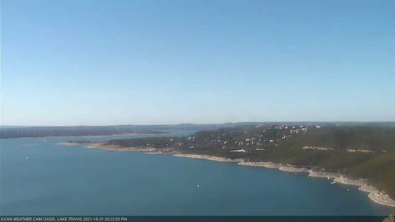 Lake Travis webcam, October 31, 2021 3:25 PM CT