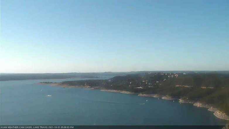 Lake Travis webcam, October 31, 2021 5:00 PM CT