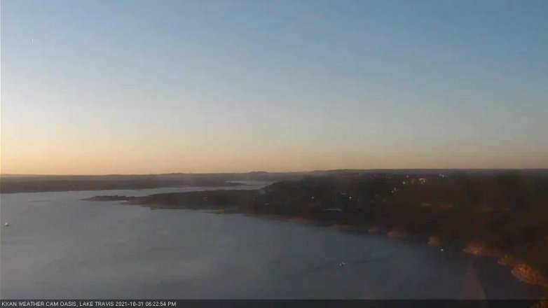 Lake Travis webcam, October 31, 2021 6:25 PM CT