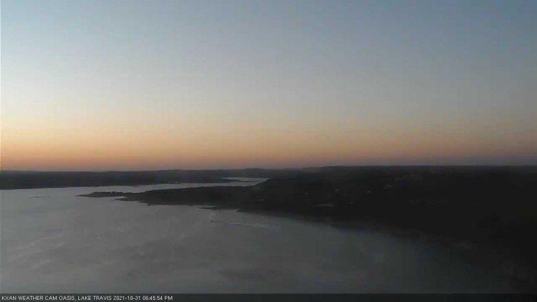 Lake Travis webcam, October 31, 2021 6:45 PM CT