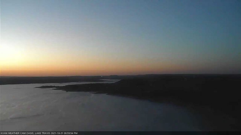 Lake Travis webcam, October 31, 2021 7:00 PM CT