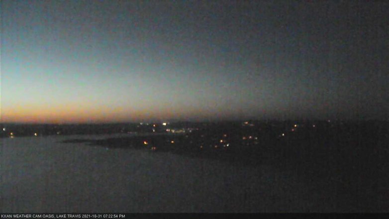 Lake Travis webcam, October 31, 2021 7:25 PM CT