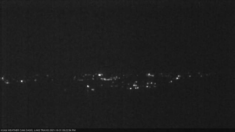 Lake Travis webcam, October 31, 2021 9:25 PM CT