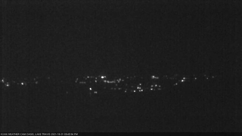Lake Travis webcam, October 31, 2021 9:45 PM CT