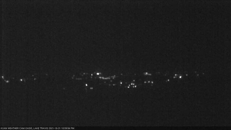 Lake Travis webcam, October 31, 2021 11:00 PM CT