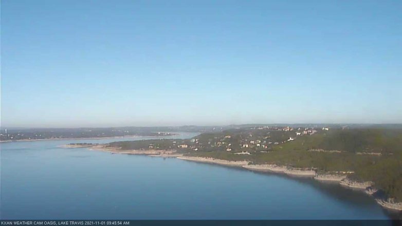 Lake Travis webcam, November 1, 2021 9:45 AM CT