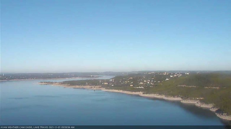 Lake Travis webcam, November 1, 2021 10:00 AM CT