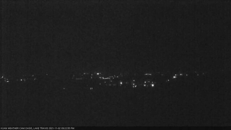Lake Travis webcam, November 2, 2021 9:25 PM CT