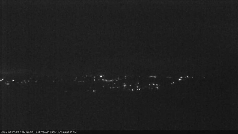 Lake Travis webcam, November 3, 2021 9:00 PM CT