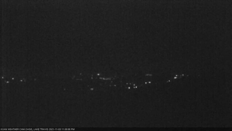 Lake Travis webcam, November 3, 2021 11:00 PM CT