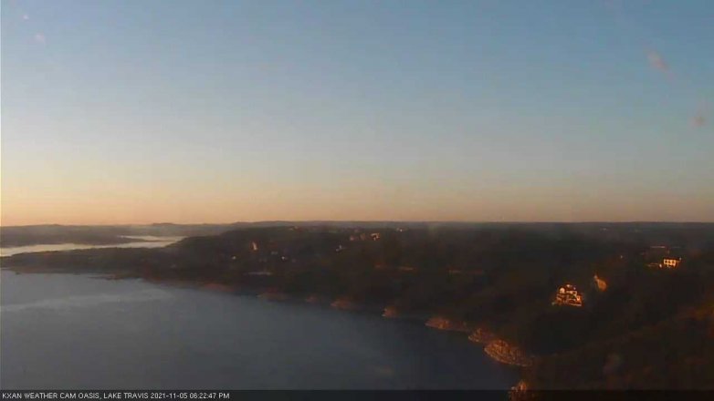 Lake Travis webcam, November 5, 2021 6:25 PM CT