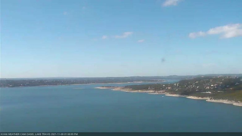 Lake Travis webcam, November 8, 2021 1:00 PM CT