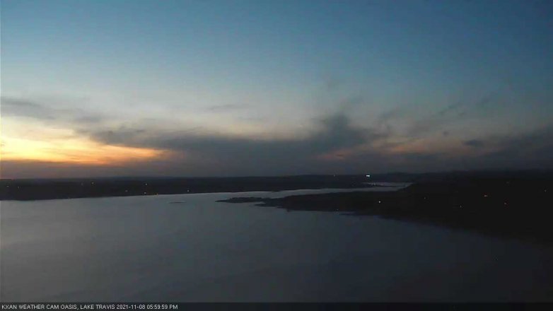 Lake Travis webcam, November 8, 2021 6:00 PM CT