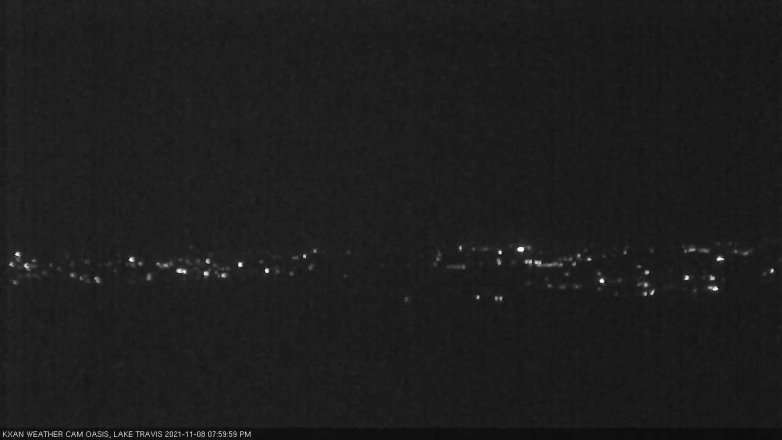 Lake Travis webcam, November 8, 2021 8:00 PM CT