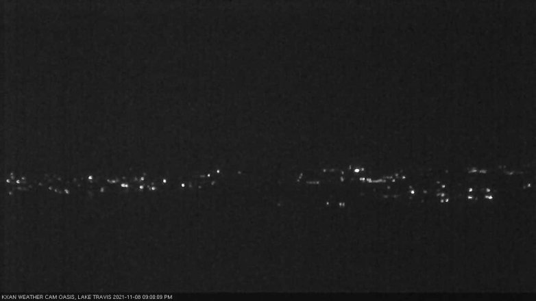 Lake Travis webcam, November 8, 2021 9:00 PM CT