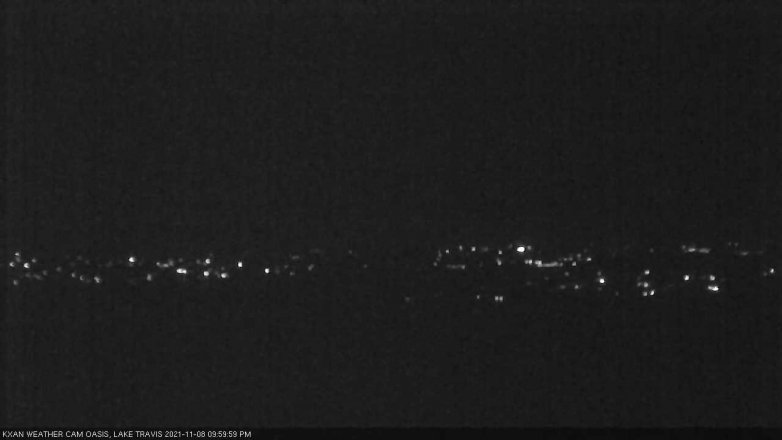 Lake Travis webcam, November 8, 2021 10:00 PM CT