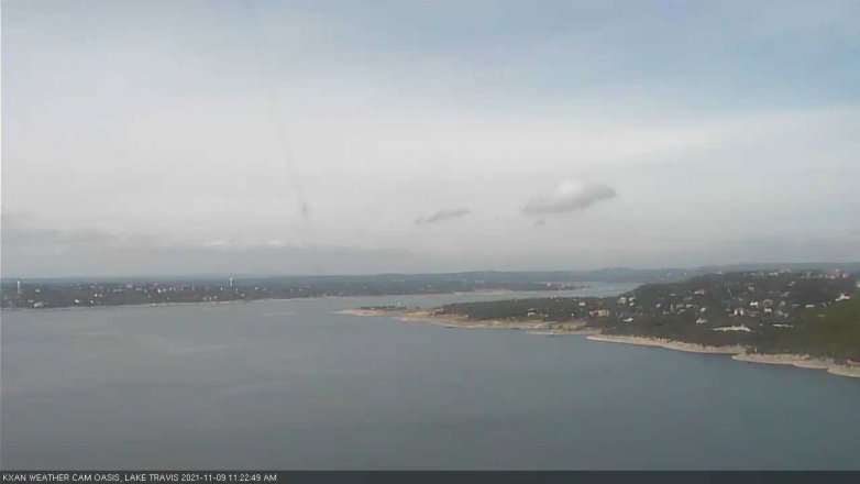 Lake Travis webcam, November 9, 2021 11:25 AM CT