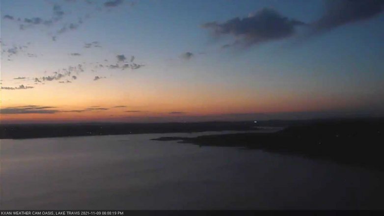 Lake Travis webcam, November 9, 2021 6:00 PM CT